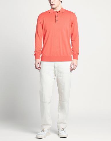 Man Sweater Coral Size 44 Silk, Cotton