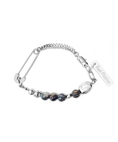 EVOR OVAL PIN GEMSTONE BRACELET / DARK PLANET