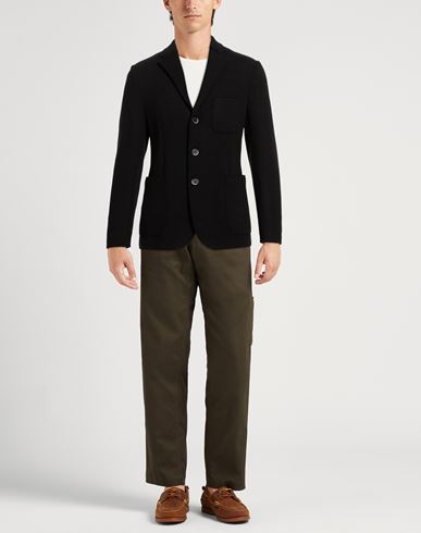 Man Blazer Black Size 44 Virgin Wool, Polyamide