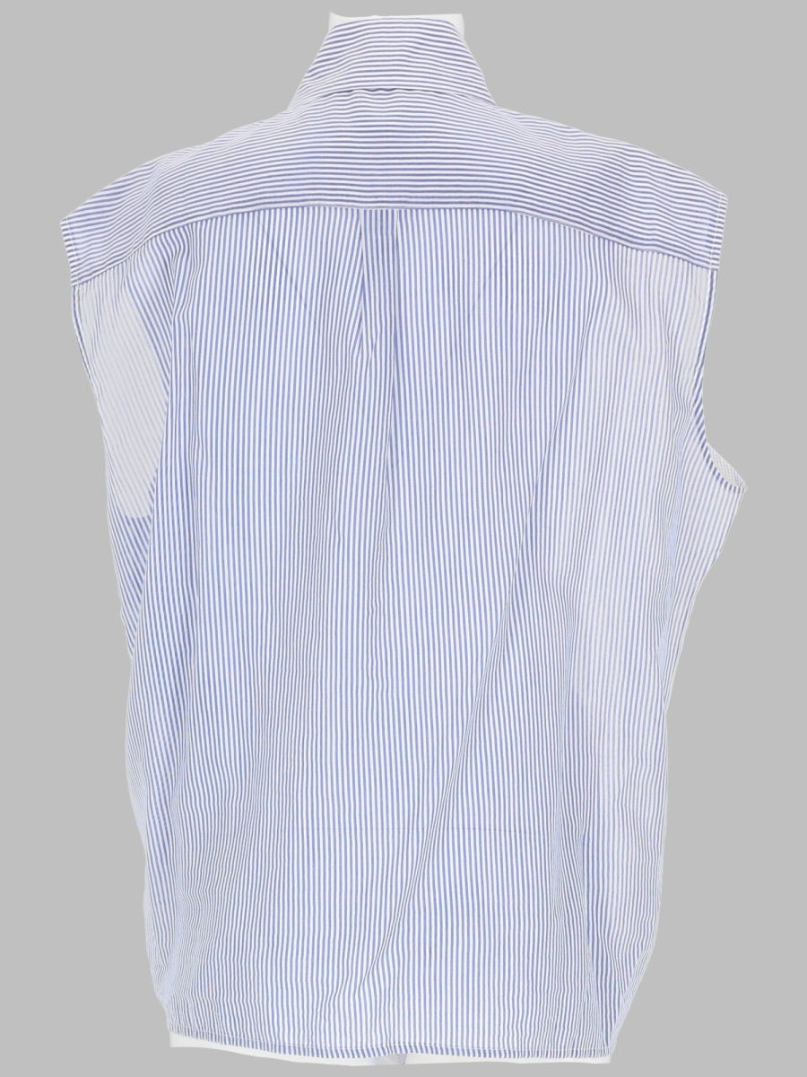 Mrz Camicia Smanicata In Cotone Misto Seta