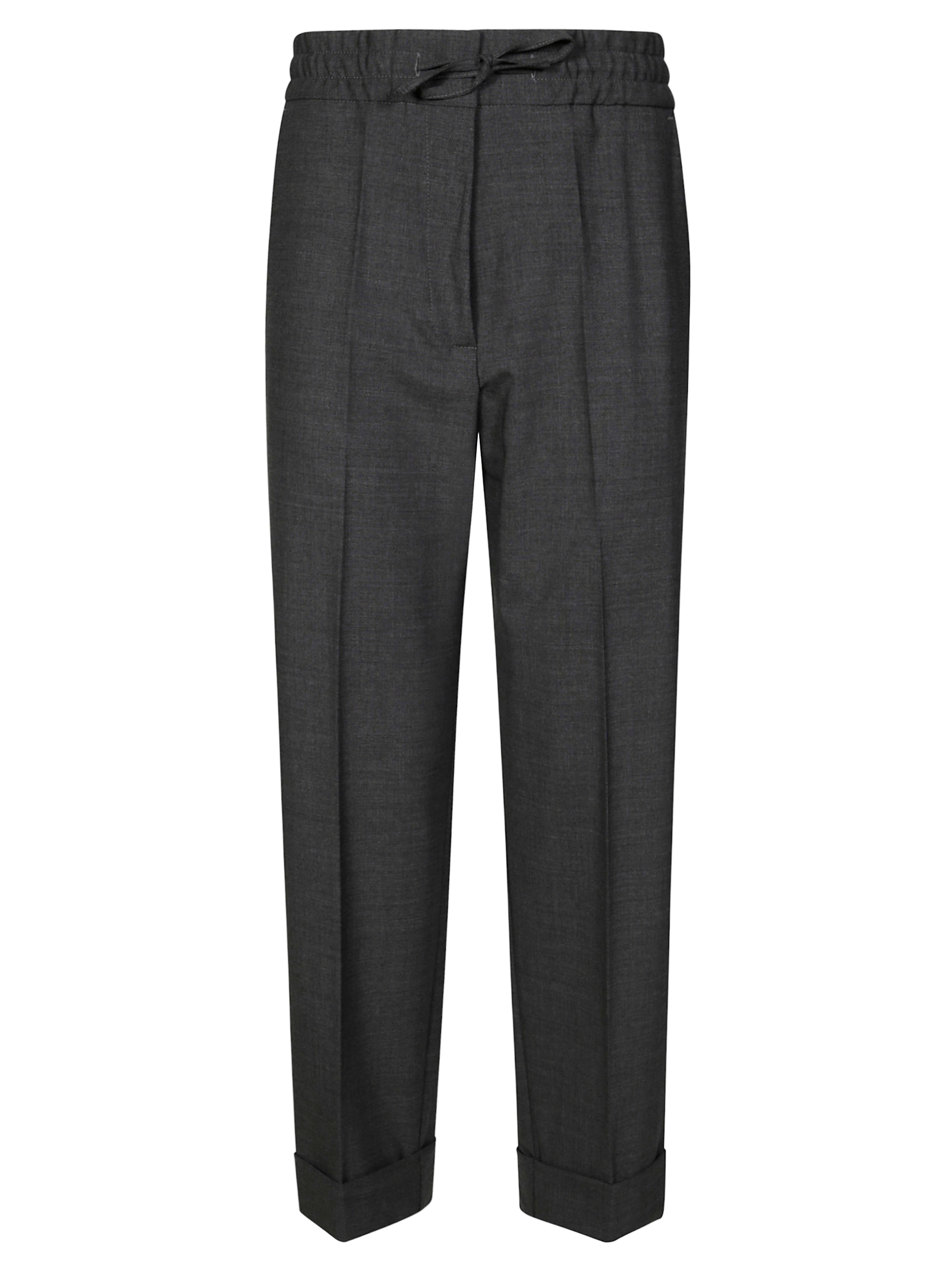 Wool Trousers with Drawstring