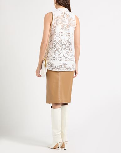 Woman Top Ivory Size 6 Viscose, Polyamide, Elastane, Cotton