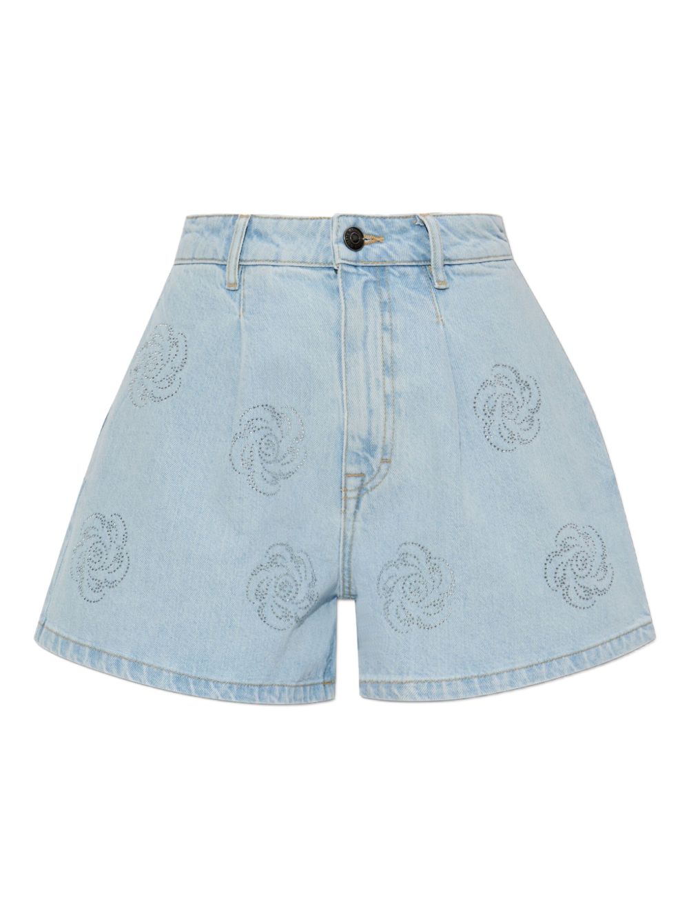 ROTATE BIRGER CHRISTENSEN studded denim shorts - Blue