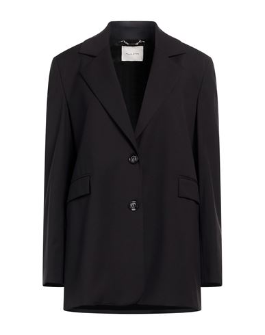Woman Blazer Black Size 2 Polyester, Viscose, Wool, Elastane