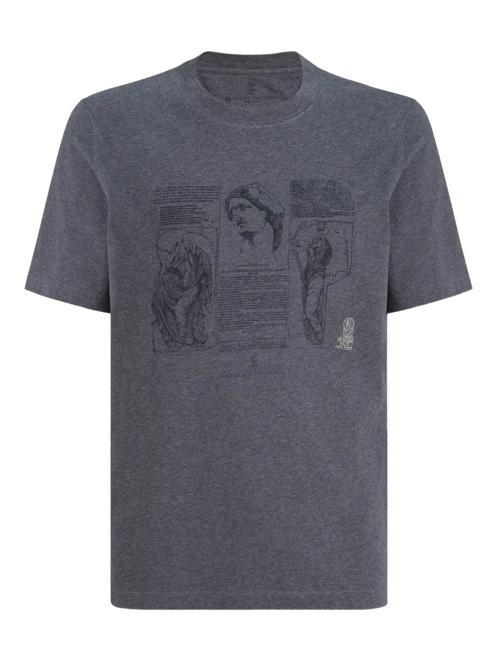 Graphic-Print Crew-Neck T-Shirt — Charcoal