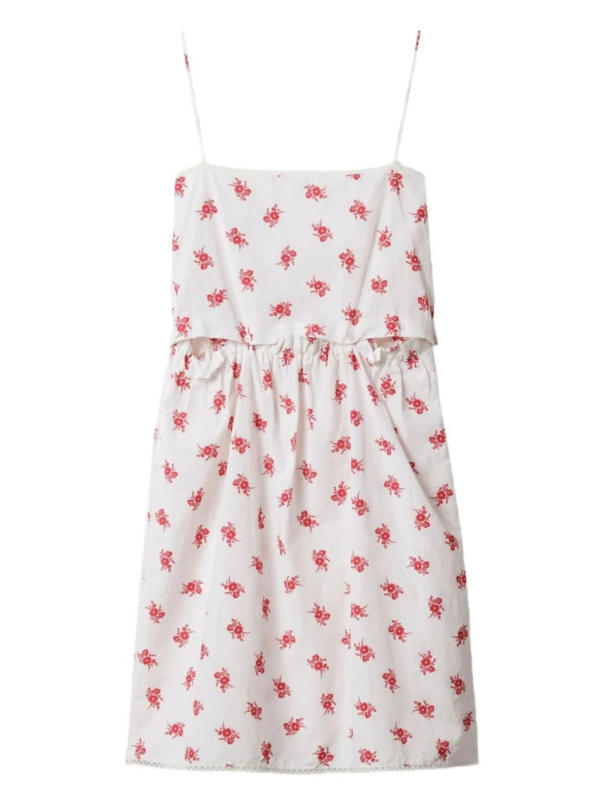 White Cotton-poplin Dress