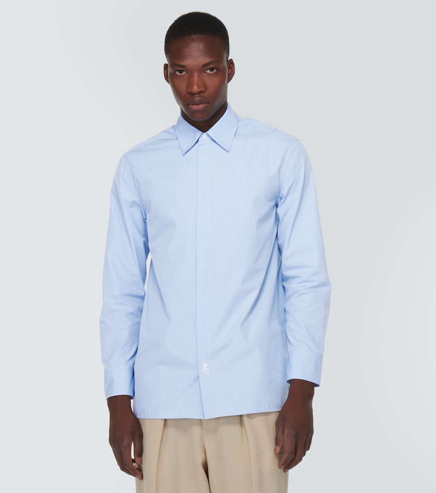 Pinstriped cotton shirt