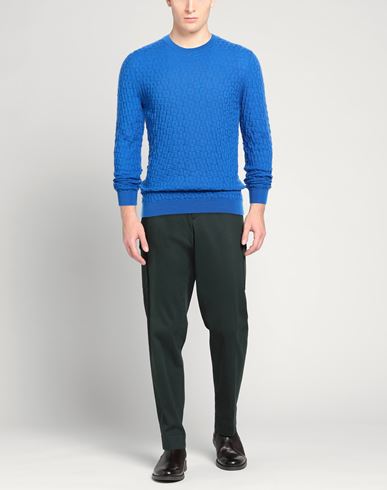 Man Sweater Bright blue Size 42 Virgin Wool