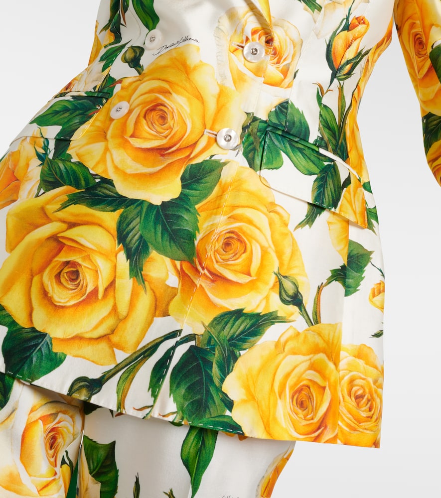 Turlington floral silk-blend jacket
