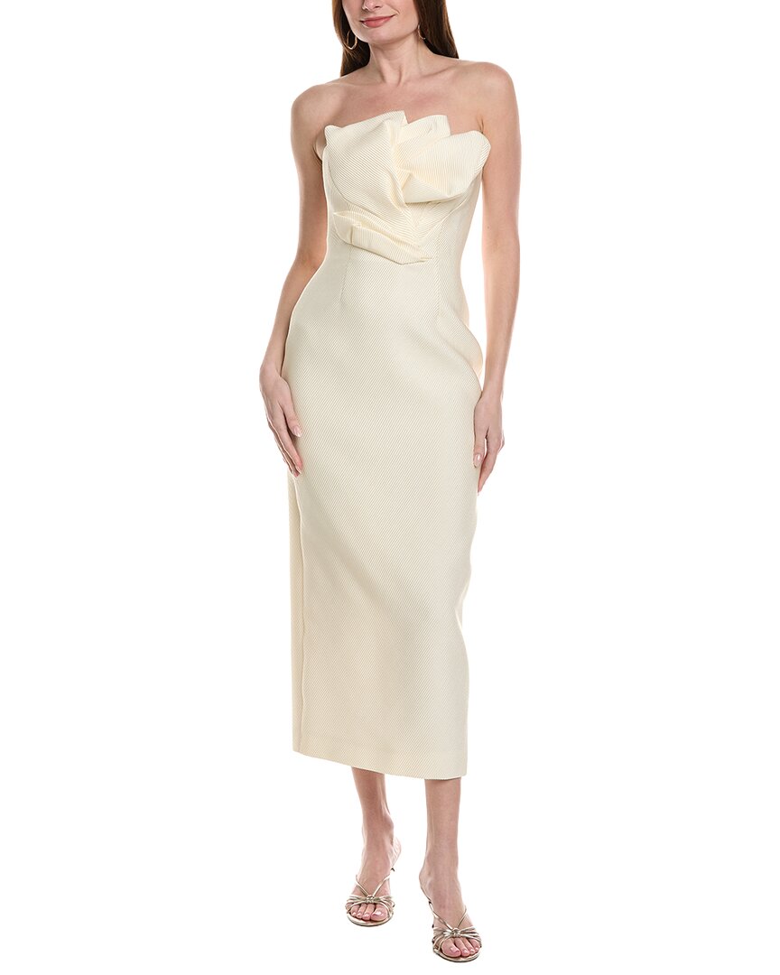 Draped Tulip Silk-Blend Sheath Dress