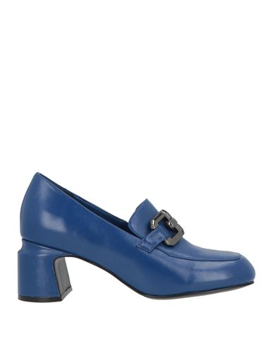 Woman Loafers Bright blue Size 7 Leather
