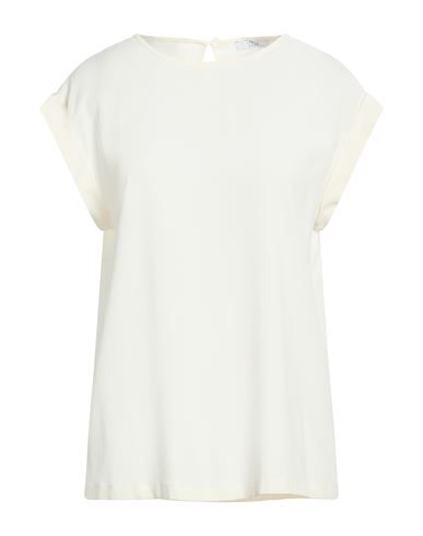 Easy Woman Top Ivory Size 2 Acetate, Silk, Elastane