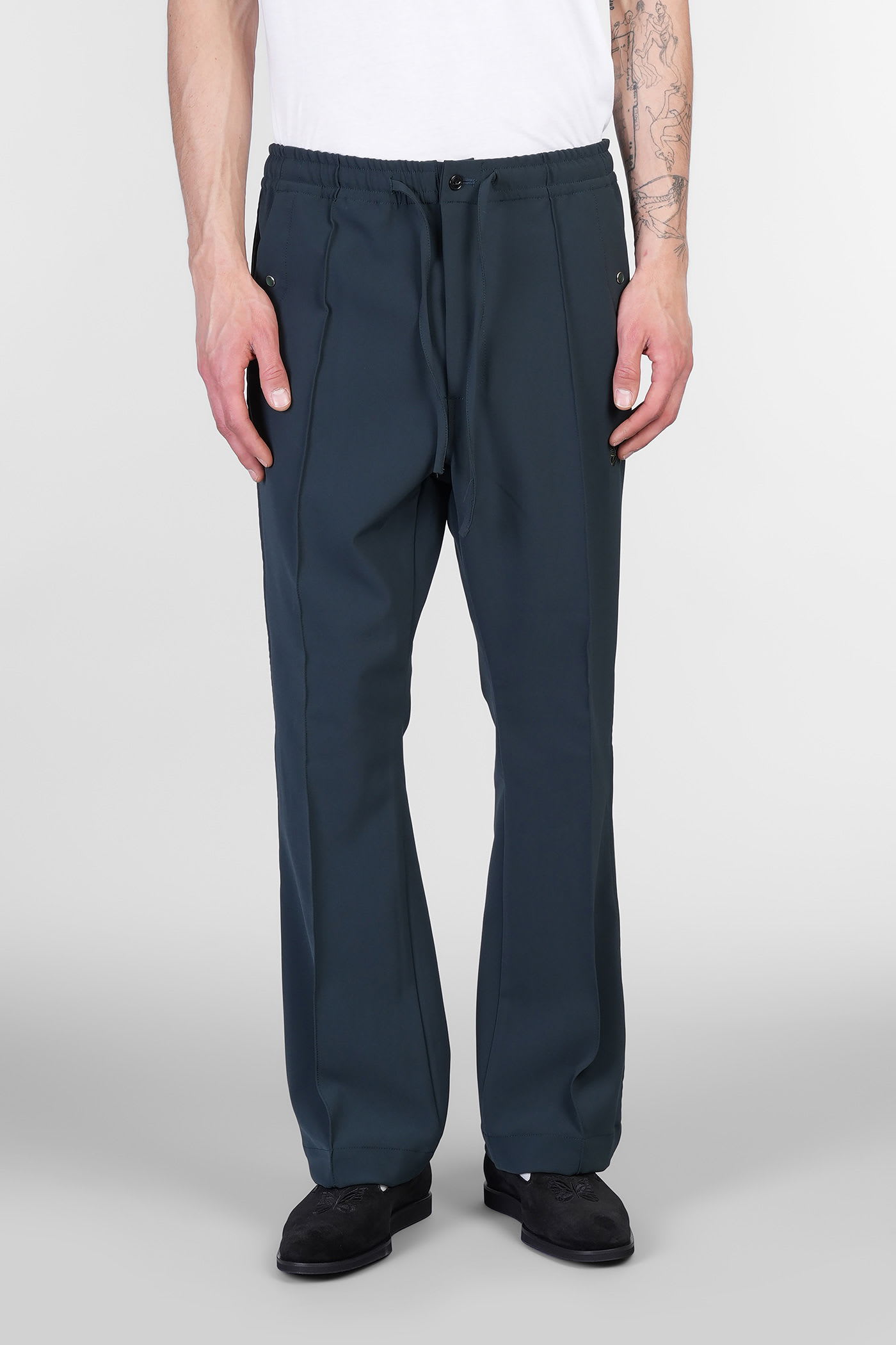 Needles embroidered track pants - Brown