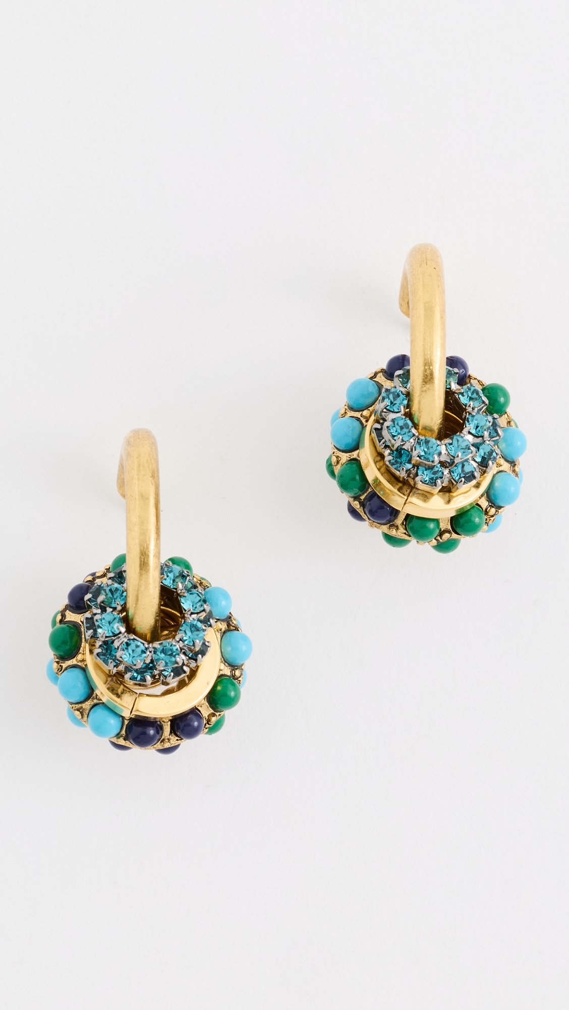 Enna Earrings Green Turquoise One Size