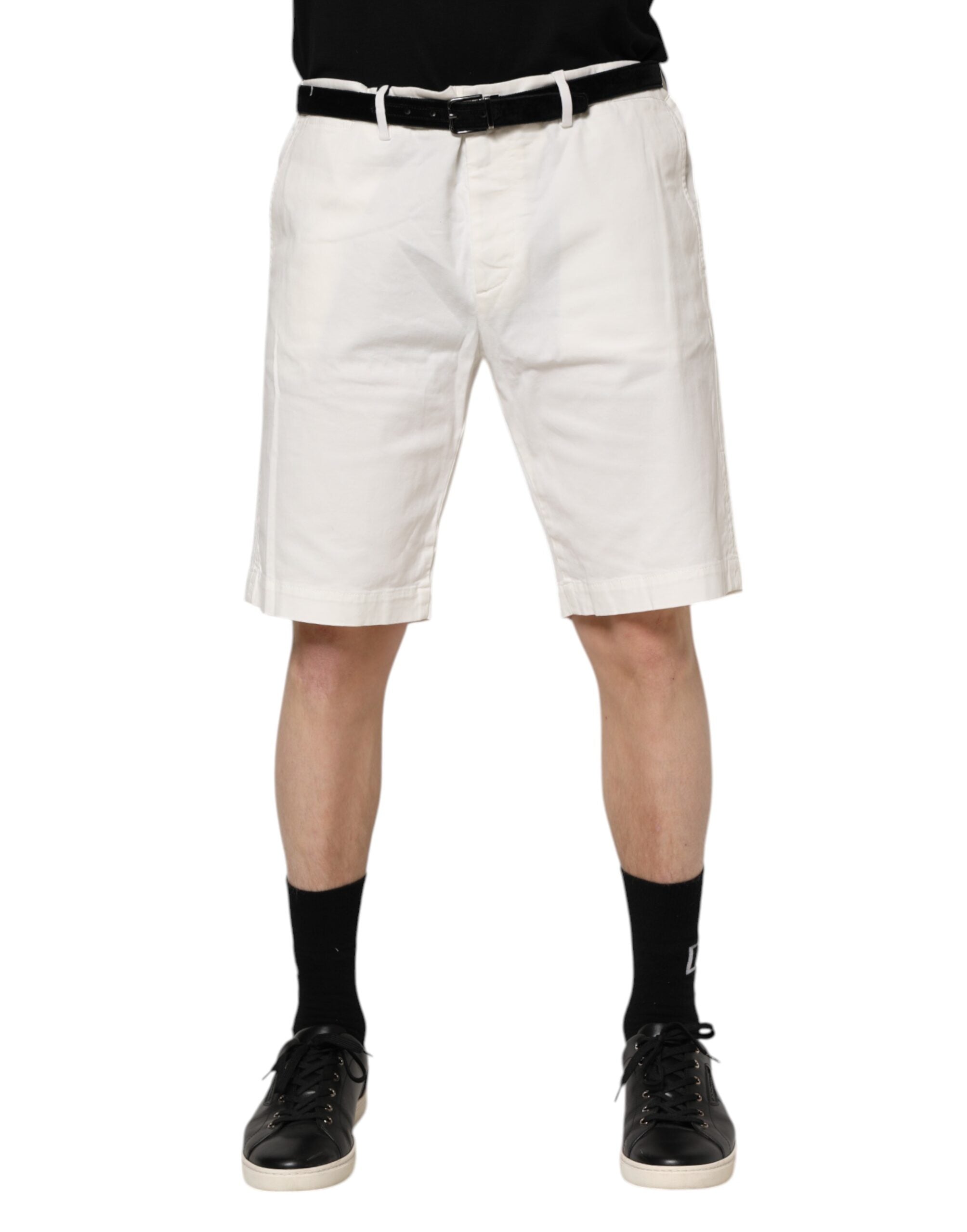 Cotton-Stretch Chino Chino Shorts — White
