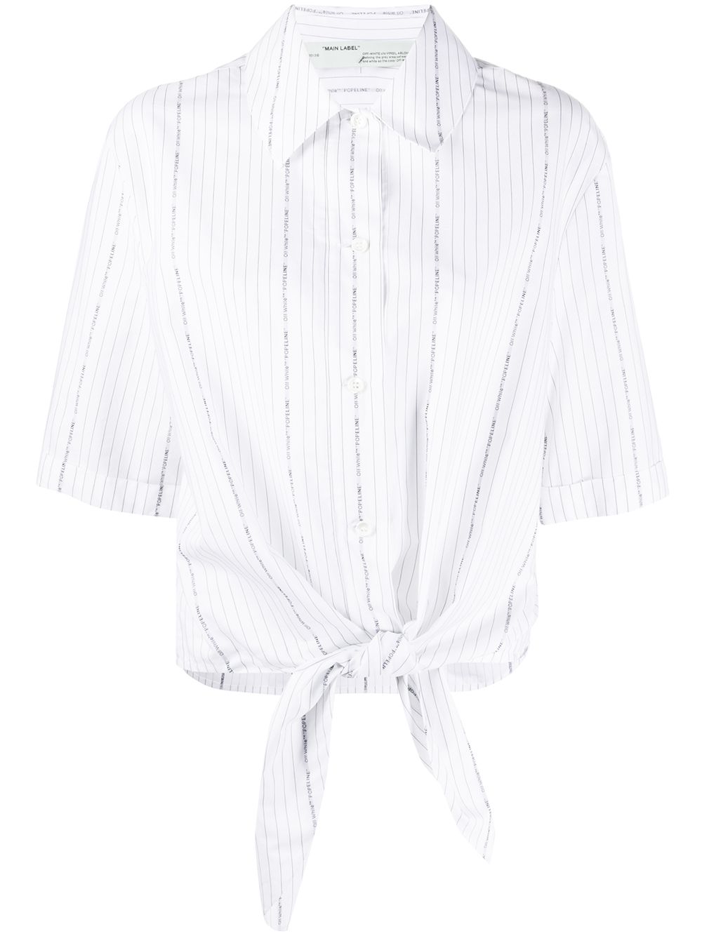 Popeline baseball knot shirt