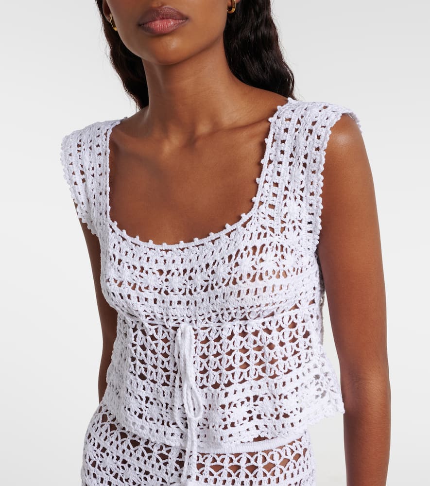 Deauville crochet cotton crop top
