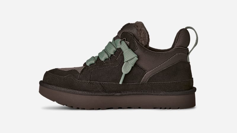 ® Men's Lowmel Suede/Textile/Recycled Materials Shoes in Dense Smoke/Artichoke