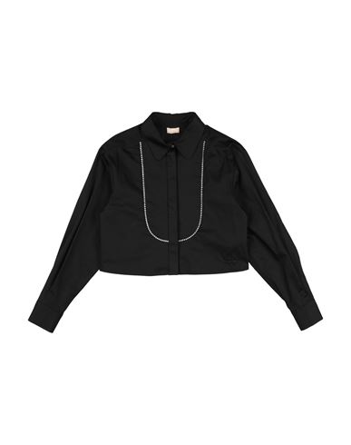 Elisabetta Franchi La Mia Bambina Kid Girl Shirt Black Size 12 Cotton, Elastane