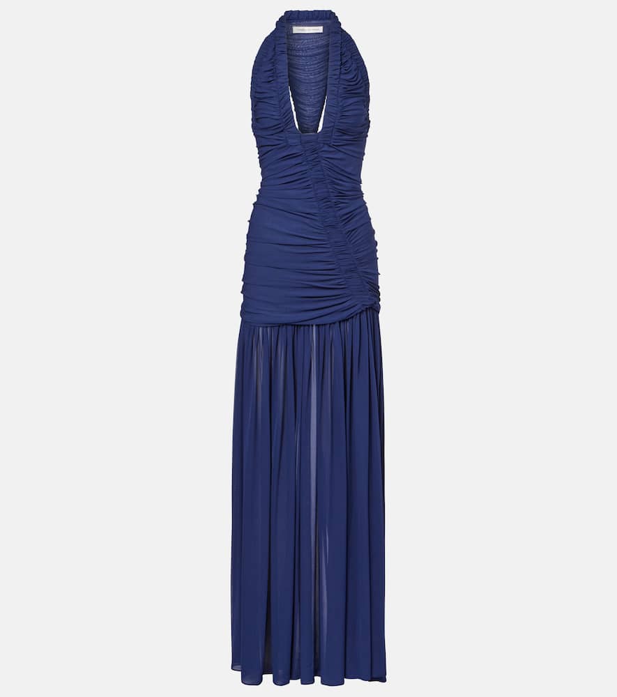 Orion ruched halterneck gown