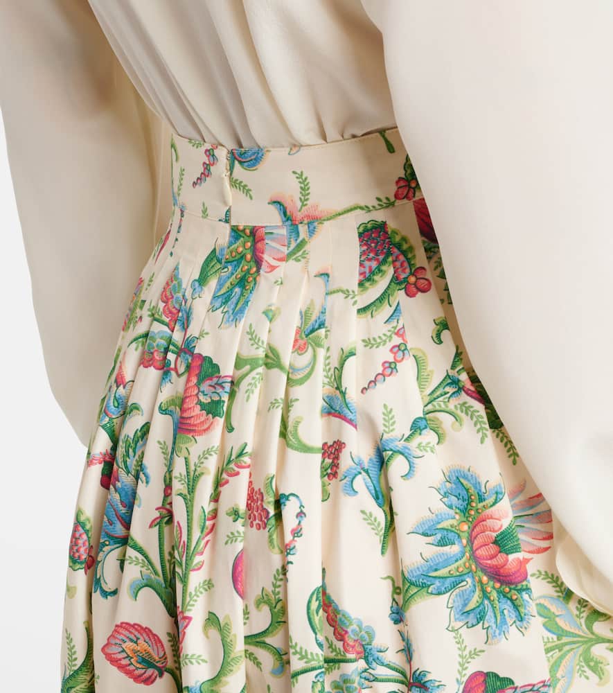 Floral cotton maxi skirt