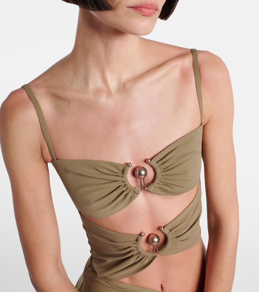 Orbit ruched maxi dress