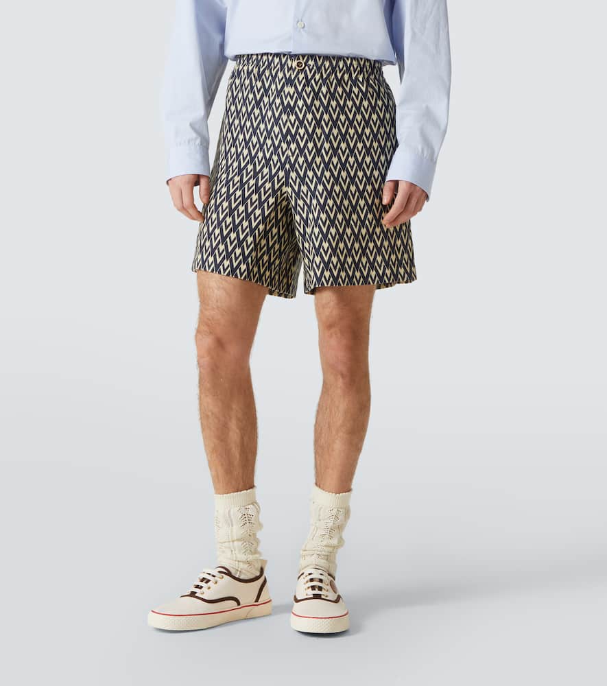 Toute La V linen Bermuda shorts