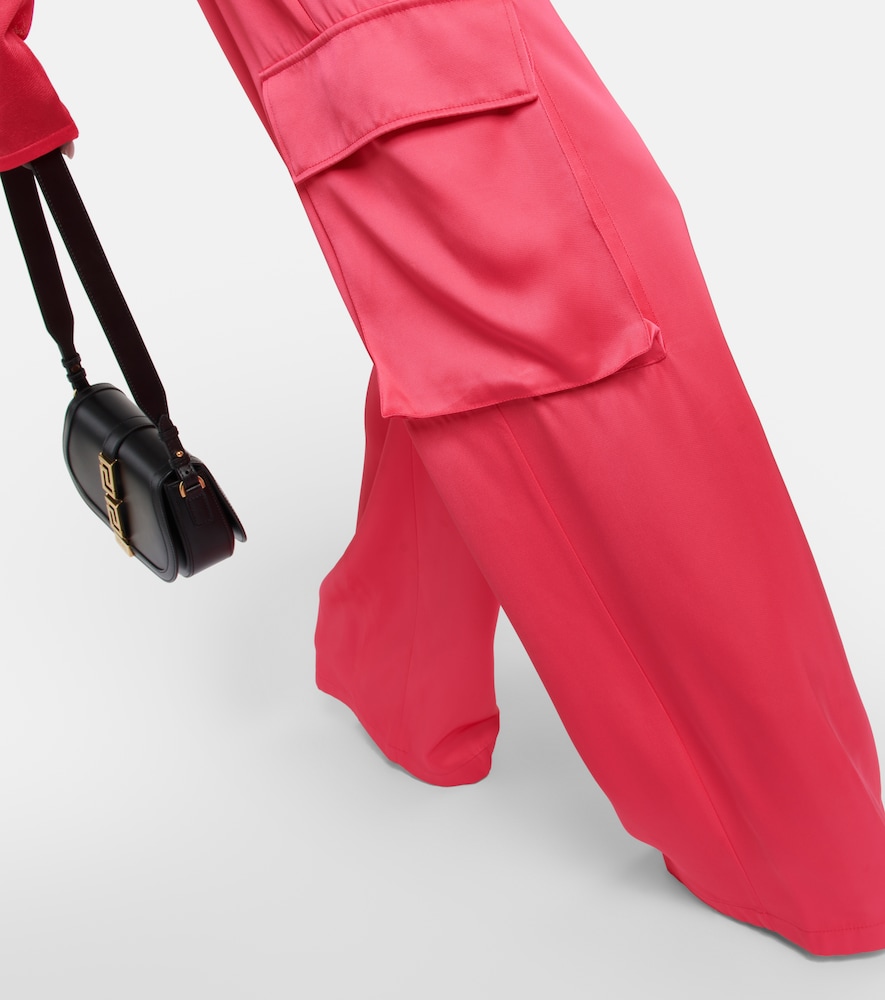 Satin cargo pants