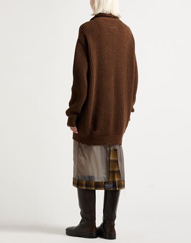 Woman Cardigan Brown Size S Wool, Polyamide