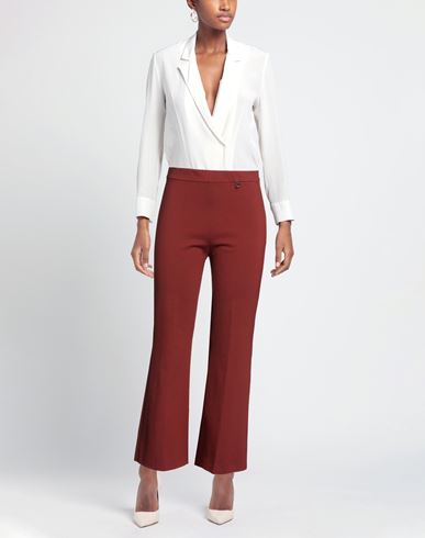 Luckylu Milano Woman Pants Rust Size 8 Viscose, Polyamide, Elastane