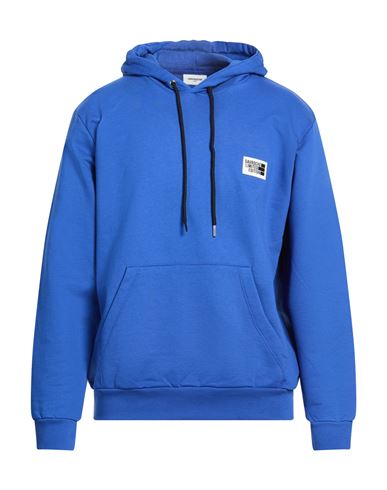 Man Sweatshirt Bright blue Size L Cotton