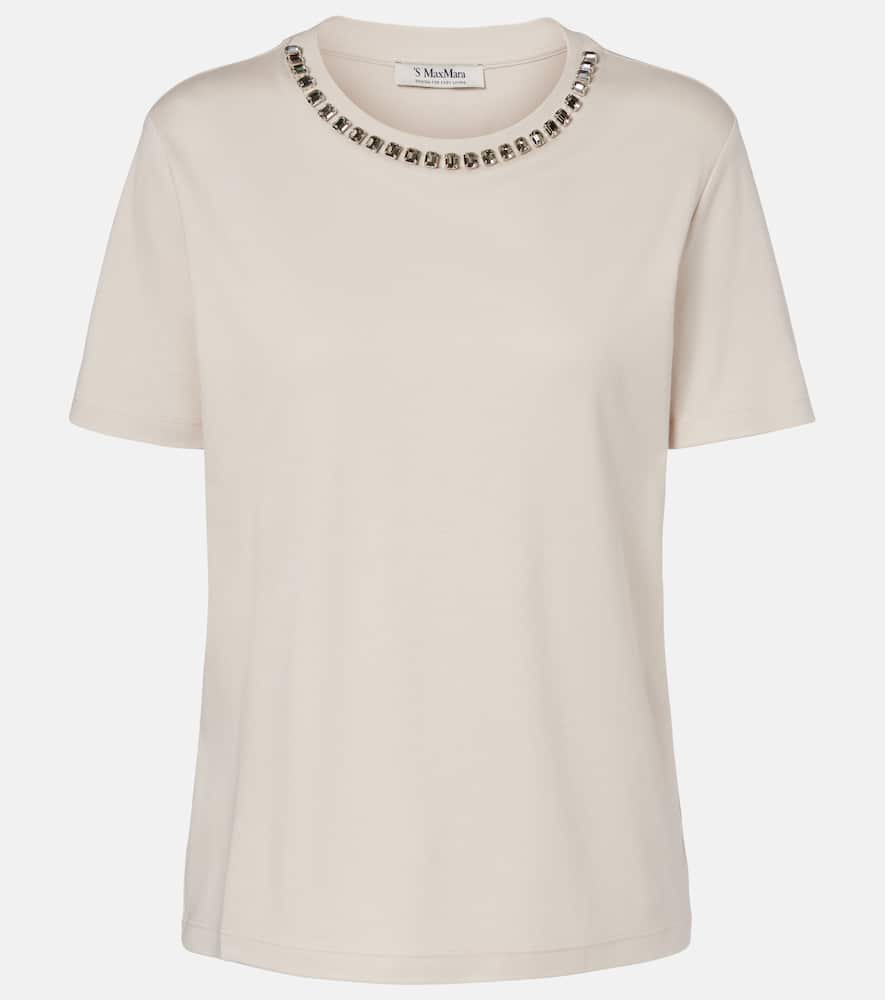 Bingo embellished cotton-blend T-shirt
