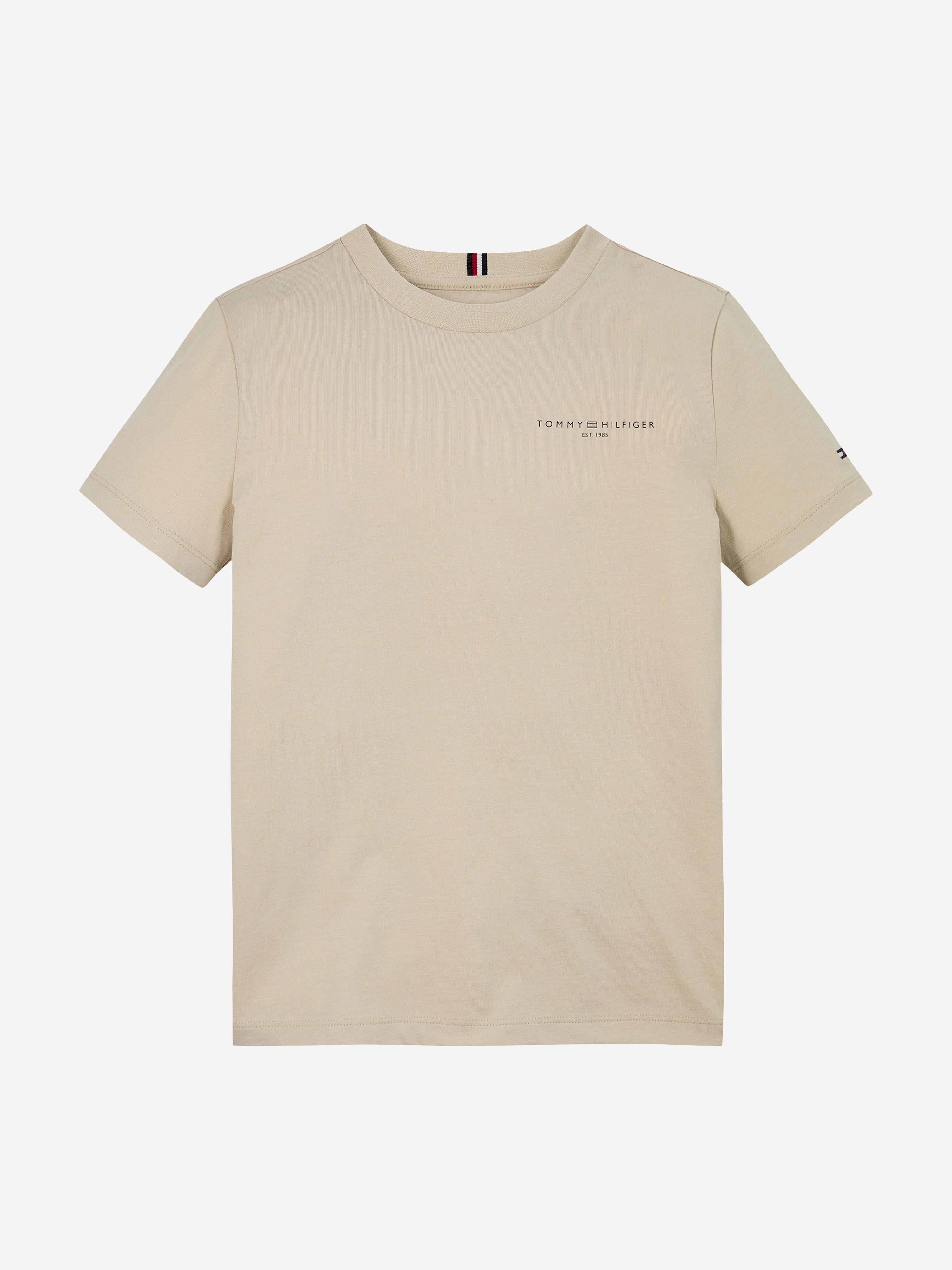 Tommy Hilfiger Kids Mini Corp Logo T-Shirt in Beige 16 Yrs