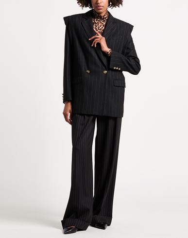 Woman Blazer Black Size 2 Wool, Polyester, Viscose, Polyamide, Elastane