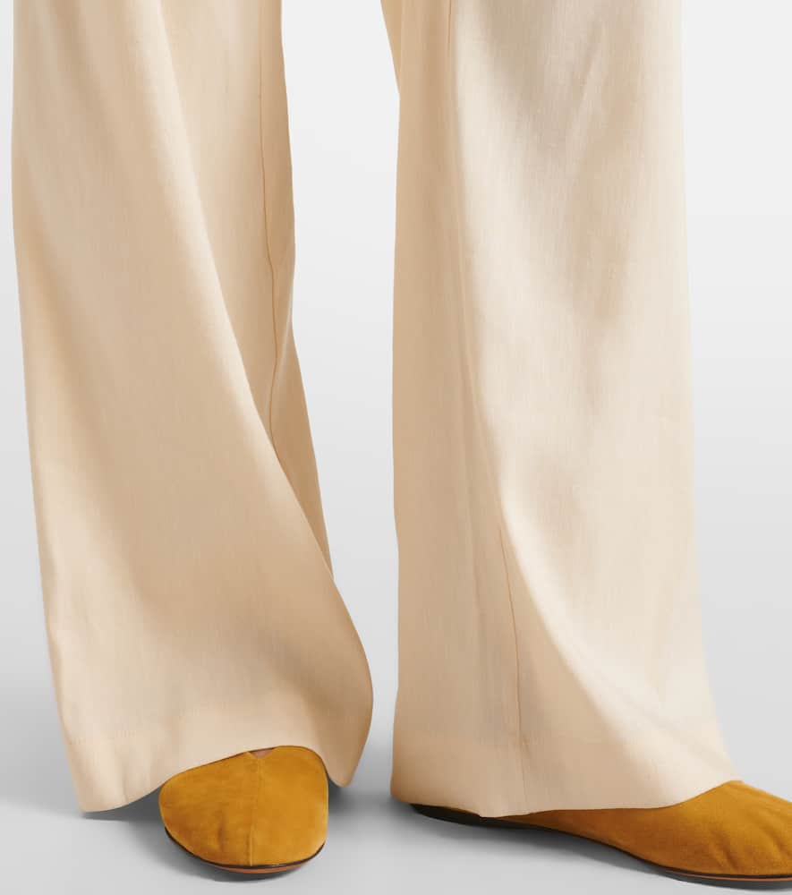 White Label Magnus linen-blend straight pants