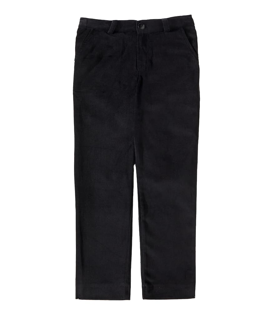 La Coqueta Elio cotton velvet straight pants