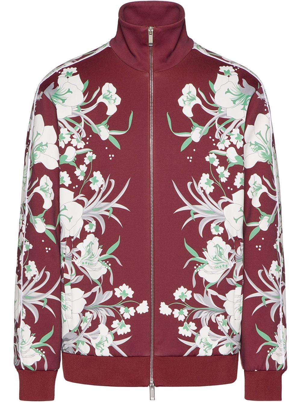 Graphic-print zip-fastening jacket - Red