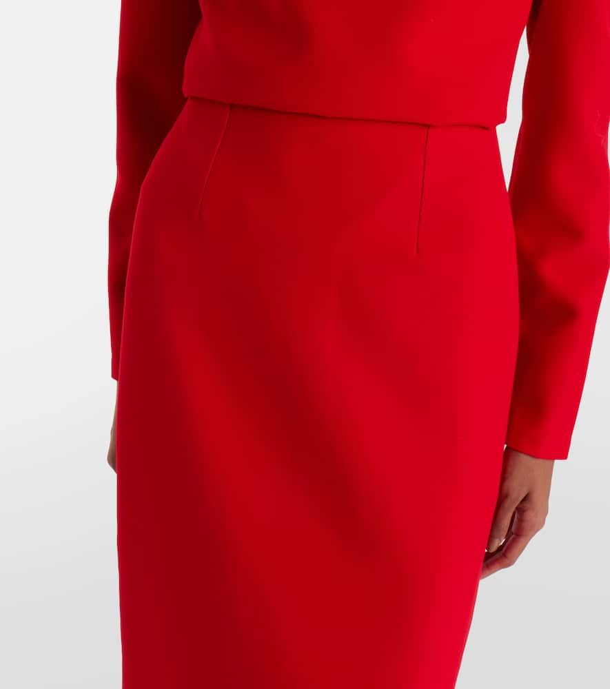 Crêpe pencil skirt