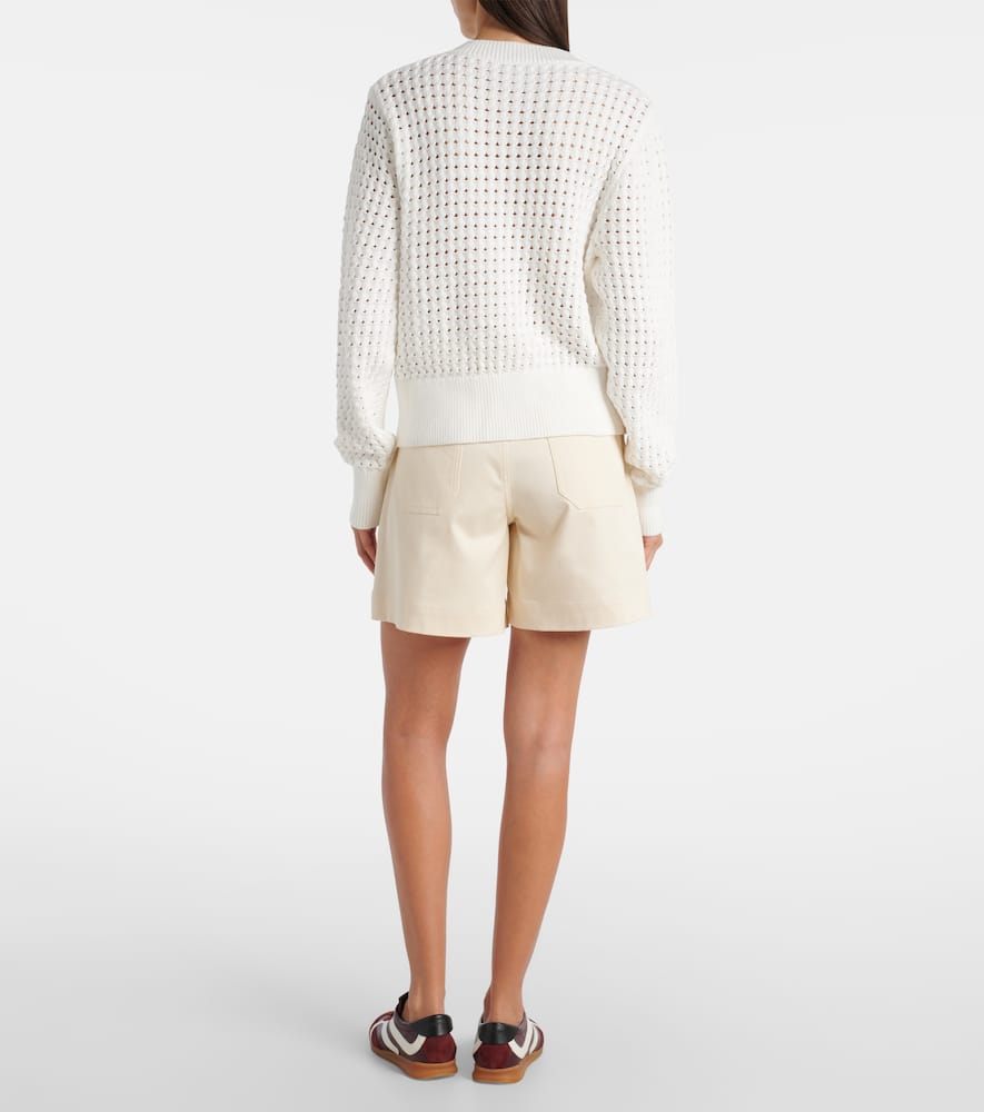 Bettina open-knit cotton-blend cardigan