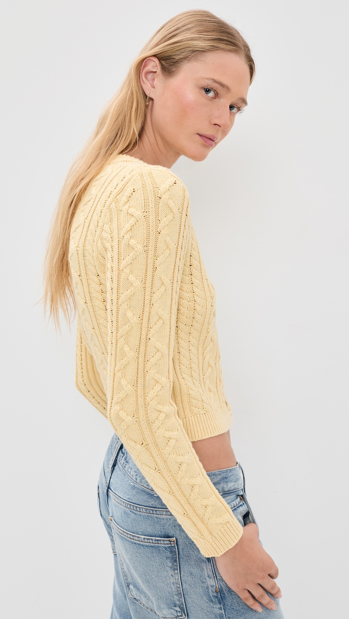 Riley Cardigan Washed Yellow
