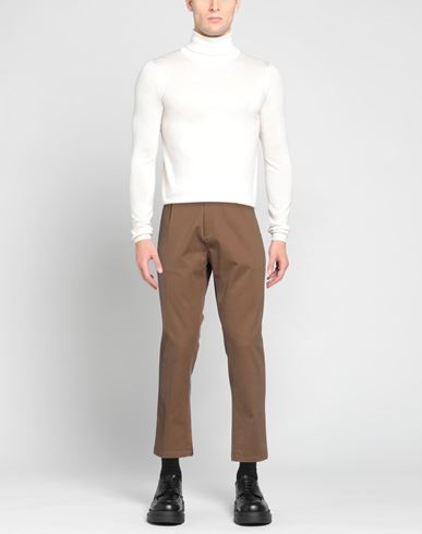 Man Pants Camel Size 35 Cotton, Elastane