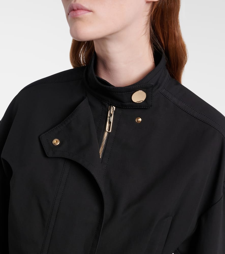 Riviera oversized cotton bomber jacket