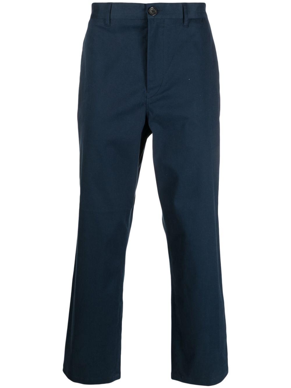 Slim-fit cotton-blend chinos - Blue