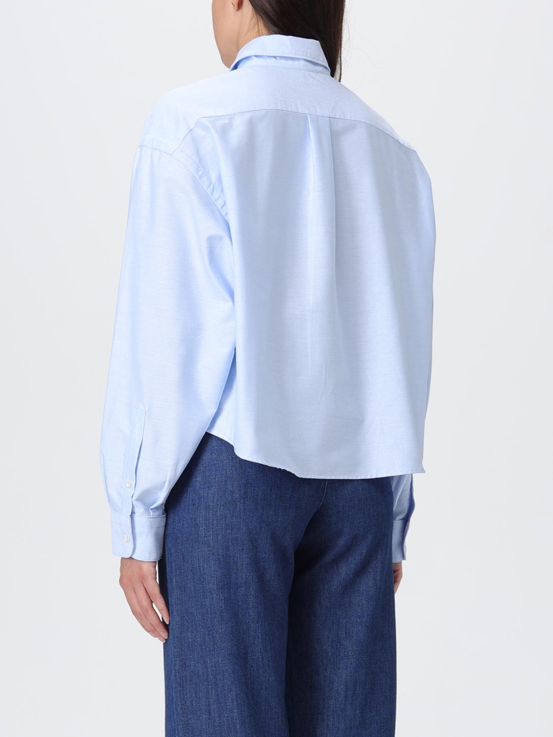 Button-up cropped shirt - Blue