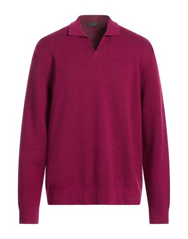 Man Sweater Garnet Size 40 Virgin Wool