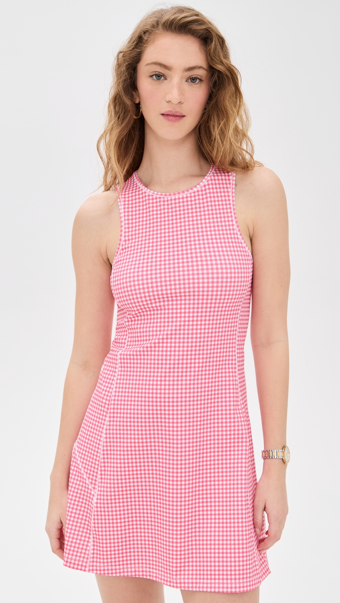 Addison Bay 여성 Panama Dress Guava Gingham