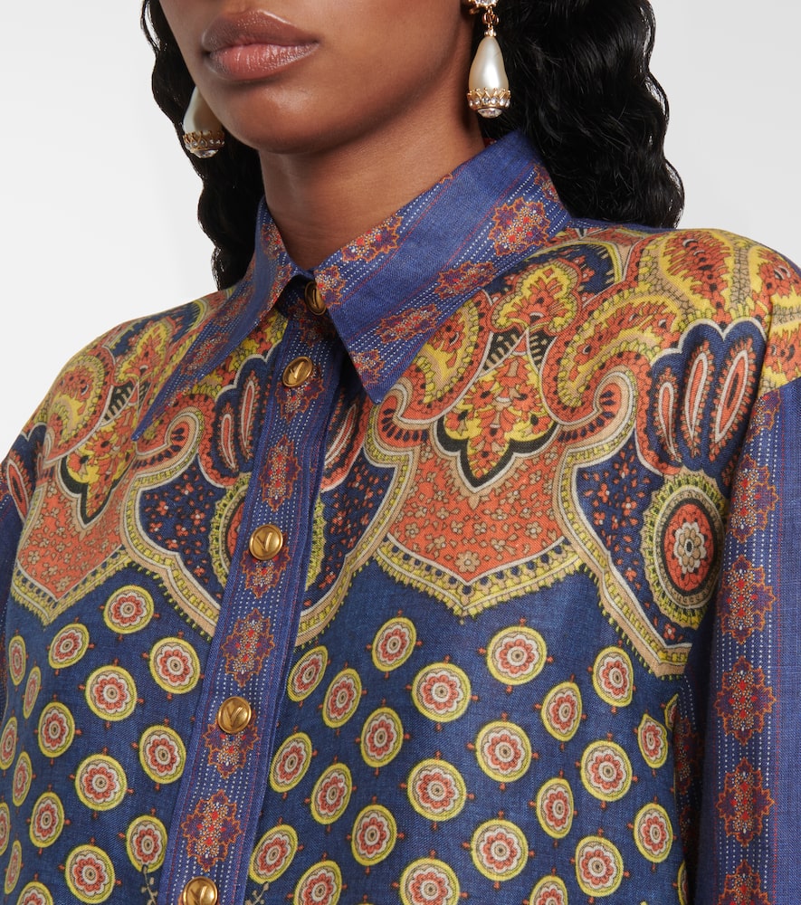 Voyage Imaginaire VLogo linen blouse