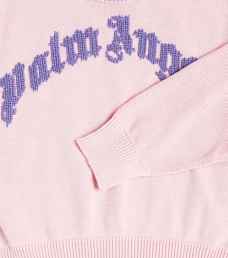 Palm Angels Kids Logo cotton sweater