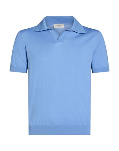 Man Polo shirt Light blue Size 38 Cotton