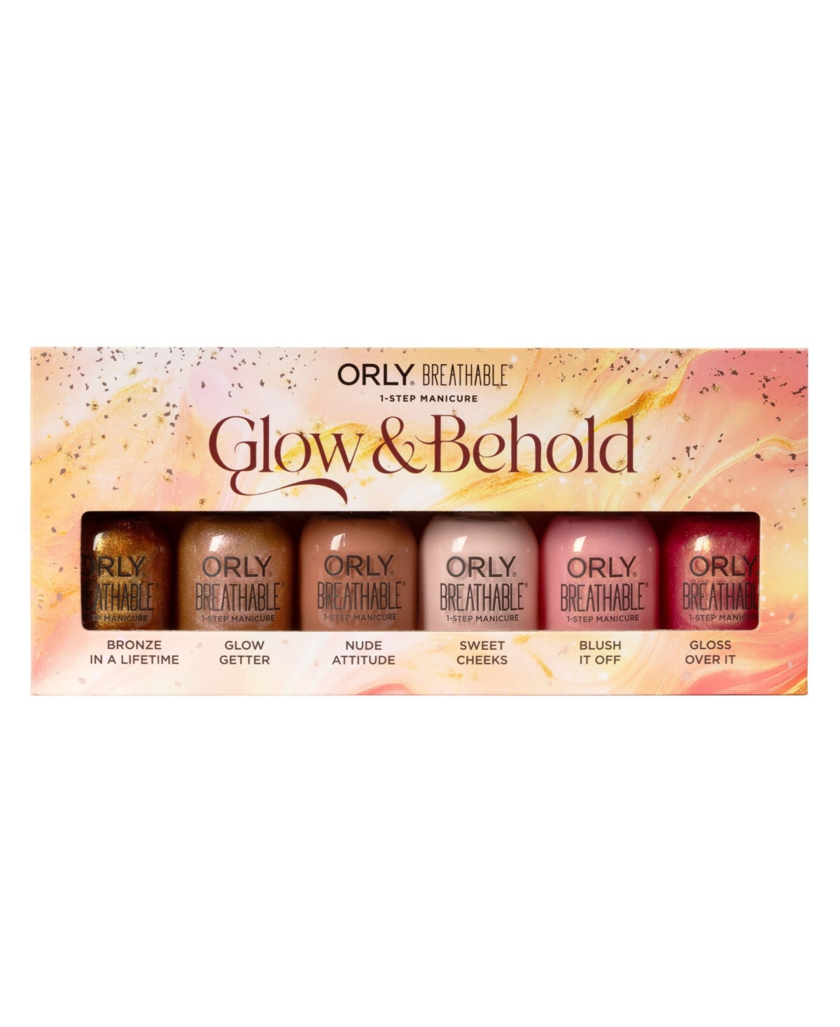 6-Piece Breathable Glow and Behold Collection Set - Pinks, Browns